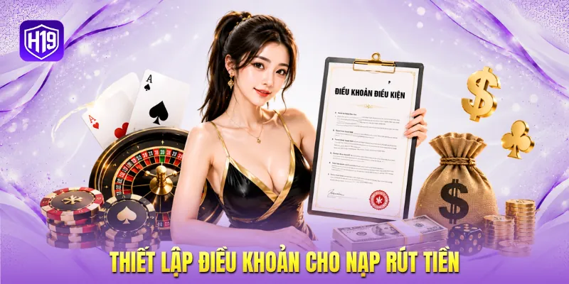 Thiết lập điều khoản cho nạp rút tiền Thiết lập điều khoản cho nạp rút tiền
